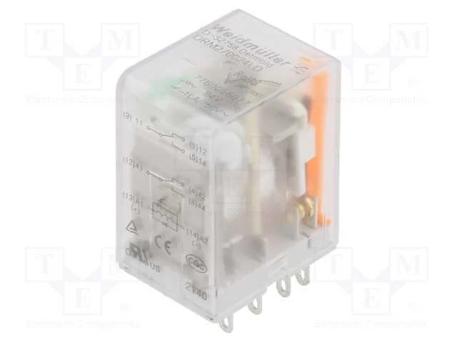 Rel&eacute;: eletromagn&eacute;tico, DPDT, 24VDC, Icontactos ma.