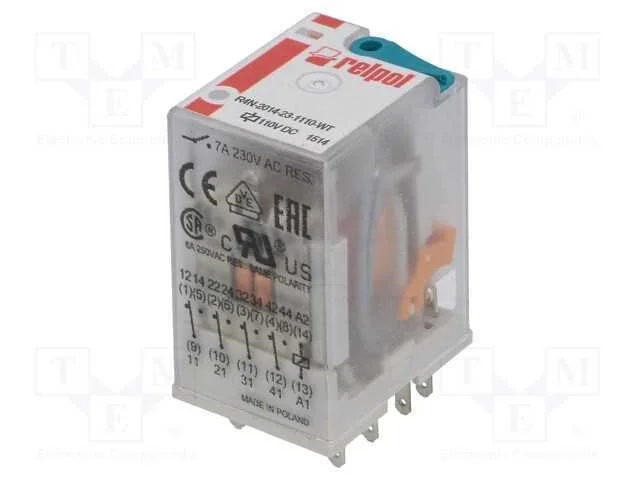 Rel&eacute;: eletromagn&eacute;tico, 4PDT, Ubobina : 110VDC, Ic.