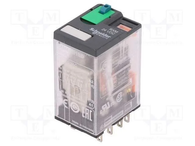 Rel&eacute;: Eletromagn&eacute;tico, 4pdt, Ubobina : 24vdc, Icontactos Max: 6a