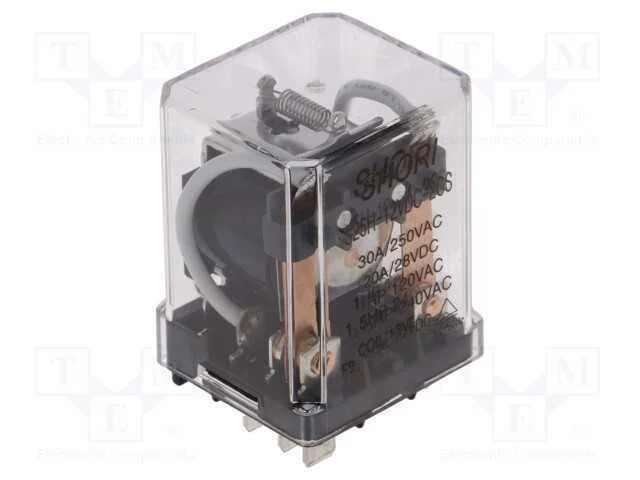 Rel&eacute;: Eletromagn&eacute;tico, Dpdt, 12vdc, Icontactos Max: 30a, Pcb, 1,2w