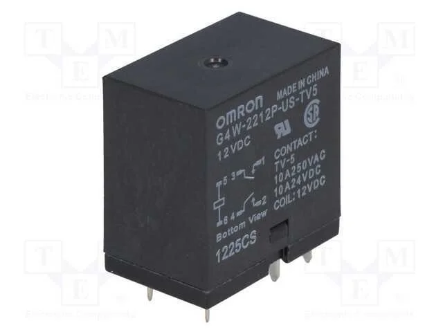 Rel&eacute;: Eletromagn&eacute;tico, Dpst-No, Ubobina : 12vdc, S&eacute;rie: G4w, Pcb
