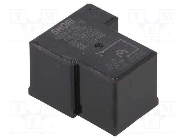 Rel&eacute;: Eletromagn&eacute;tico, Spst-No, Ubobina : 12vdc, S&eacute;rie: S12h, Pcb