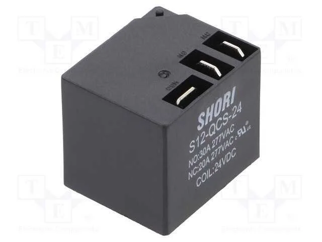 Rel&eacute;: Eletromagn&eacute;tico, Spdt, Ubobina : 24vdc, Icontactos Max: 20a