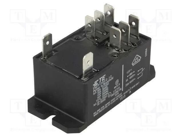 Rel&eacute;: Eletromagn&eacute;tico, Dpdt, Ubobina : 12vdc, 30a, S&eacute;rie: T92, 86o
