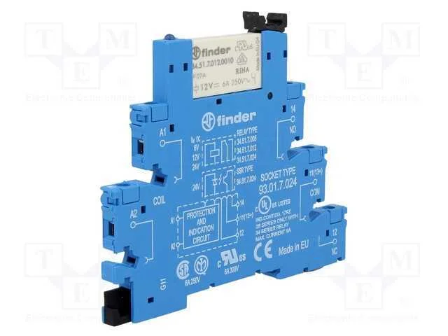 Rel&eacute;: de interface, SPDT, Ubobina : 12VDC, 6A, 6A.