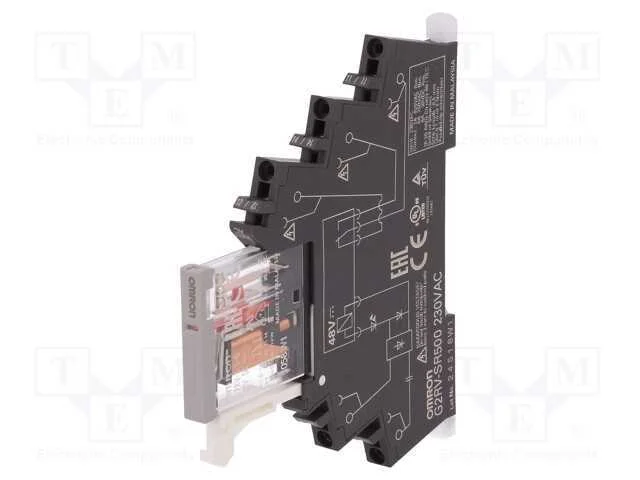 Rel&eacute;: de Interface, Spdt, Ubobina: 230vac, 6a, 6a/250vac, 6a/30vdc