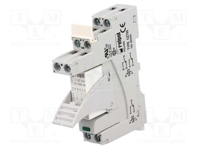 Rel&eacute;: de Interface, Dpdt, Ubobina : 24vdc, 8a, 8a/230vac, 8a/24vdc