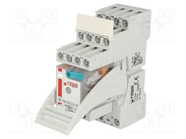 Rel&eacute;: de Interface, 4pdt, Ubobina : 12vdc, 6a, 6a/250vac, 6a/24vdc
