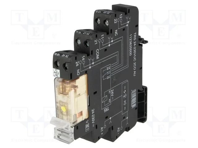 Rel&eacute;: de interface, DPDT, Ucoma: 24&divide;230VDC, Ucom:.
