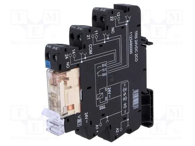 Rel&eacute;: de Interface, Dpdt, Ubobina : 24vdc, 8a, Ucom: Max.250vdc