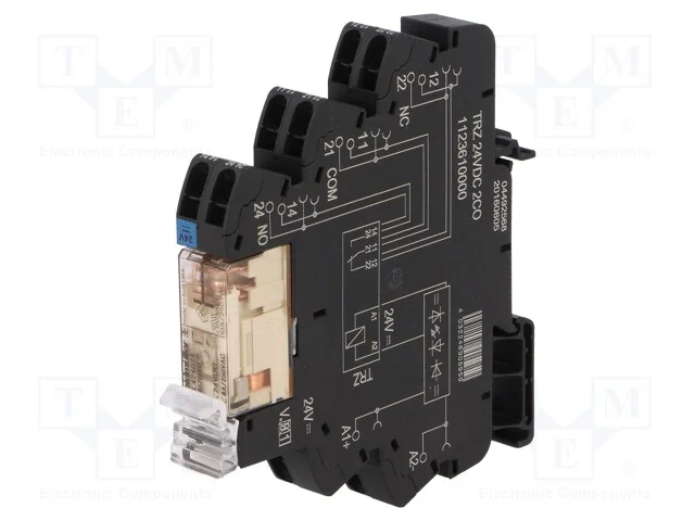 Rel&eacute;: de Interface, Dpdt, Ubobina : 24vdc, 8a, Ucom: Max.250vdc