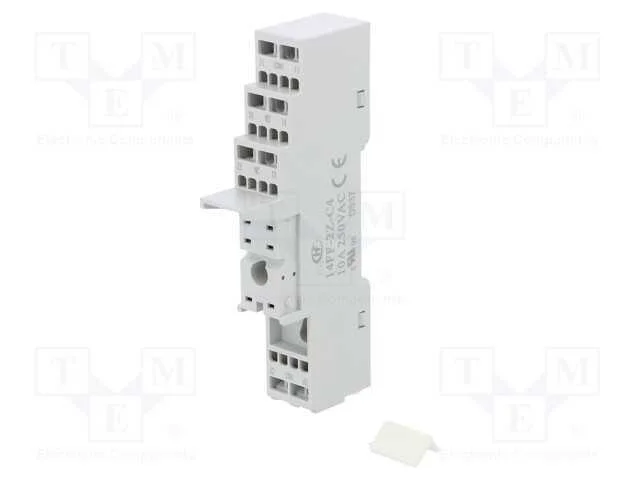 Base, Pin: 8, 10a, 250vac, para Trilho Din, Bra&ccedil;adeiras de Molas