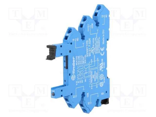 Base, 6a, para Trilho Din, Bra&ccedil;adeiras de Molas, -40&divide;70c, Ip20