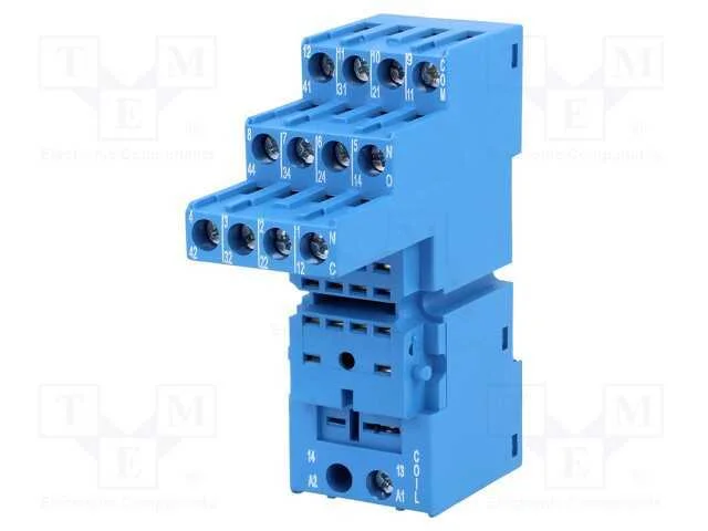 Base, Pin: 14, 10a, 250vac, 55.32,55.34,85.04, para Trilho Din