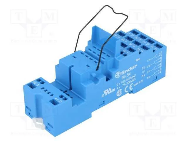 Base, Pin: 14, 10a, 250vac, para Trilho Din, Bra&ccedil;adeiras de Molas