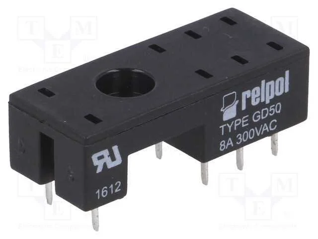 Base, Pin: 8, 8a, 300vac, Rmb841,Rmb851, Pcb, para Impressos