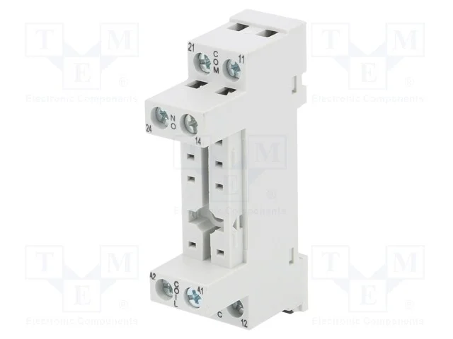Base, Pin: 8, 10a, 250vac, No Painel,Para Trilho Din, -40&divide;70c