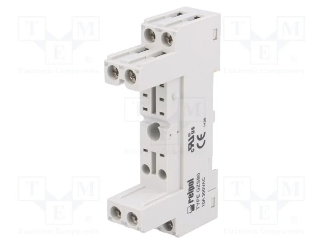 Base, Pin: 8, 10a, 300vac, Rmb841,Rmb851, Terminais de Parafuso