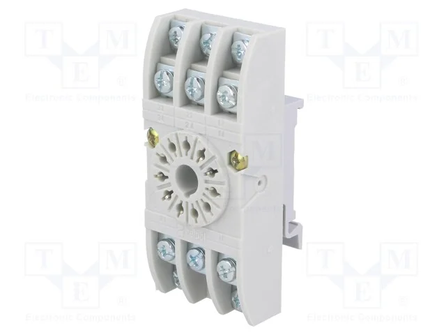 Base, Pin: 11, 10a, 250vac, para Trilho Din, Terminais de Parafuso