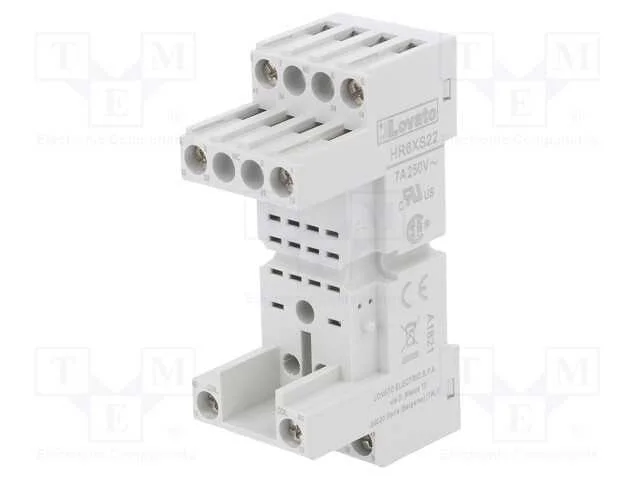 Base, PIN: 5, 10A, 250VAC, para trilho DIN, S&eacute;rie.