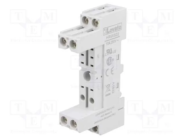 Base, PIN: 8, 10A, 250VAC, para trilho DIN, S&eacute;rie.