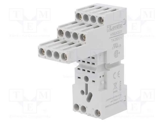 Base, Pin: 8, 10a, 250vac, para Trilho Din, S&eacute;rie: Hr60
