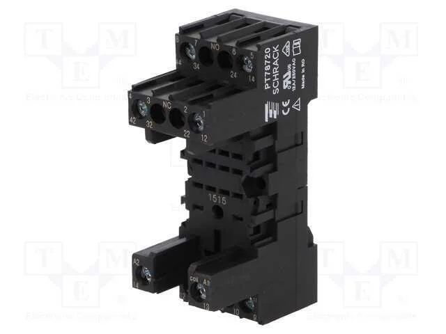 Base, Pin: 8, 12a, 250vac, para Trilho Din, Terminais de Parafuso