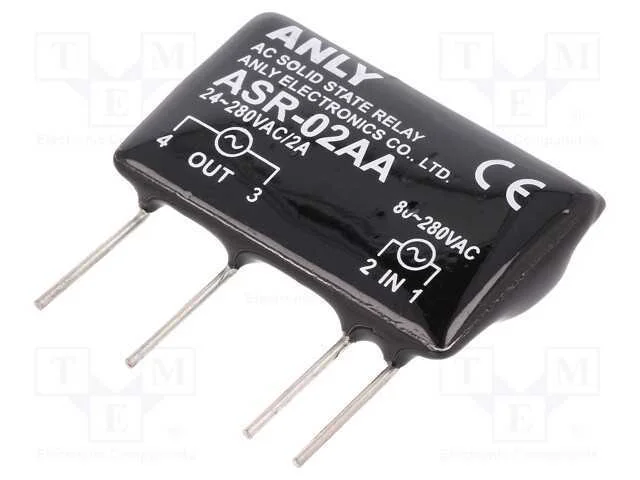 Rel&eacute;: Semicondutores, Ucom: 80&divide;280vac, 2a, 24&divide;280vac, Tht, Sip