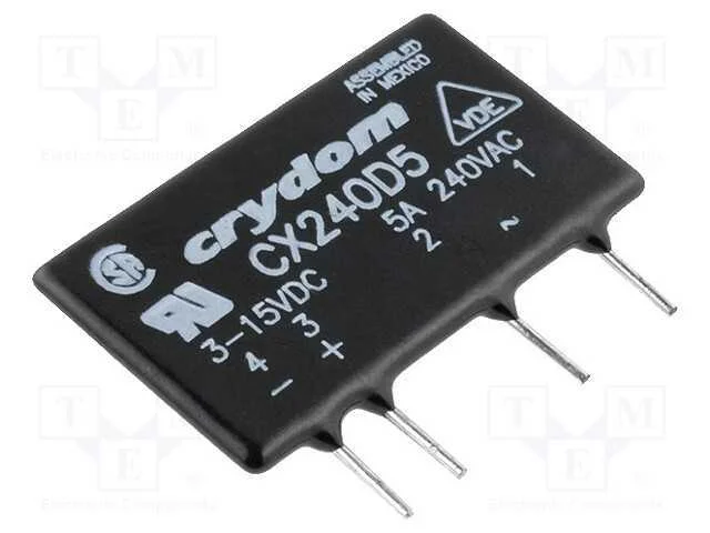 Rel&eacute;: Semicondutores, Ucoma: 3&divide;15vdc, 5a, 12&divide;280vac, Tht, Sip