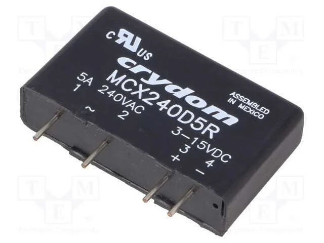Rel&eacute;: Semicondutores, Ucoma: 3&divide;15vdc, 5a, 12&divide;280vac, Tht, Sip