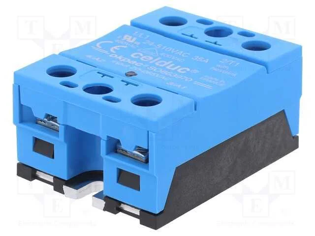 Rel&eacute;: Semicondutores, Ucoma: 20&divide;265vdc, Ucom: 20&divide;265vac, 35a, Ip20