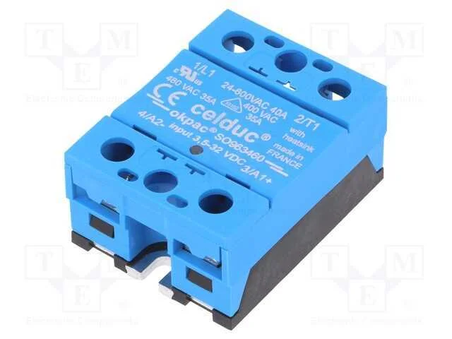 Rel&eacute;: Semicondutores, Ucoma: 3,5&divide;32vdc, 40a, 24&divide;600vac, -55&divide;100c