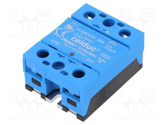 Rel&eacute;: Semicondutores, Ucom: 15&divide;32vac, 35a, 24&divide;600vac, -55&divide;100c