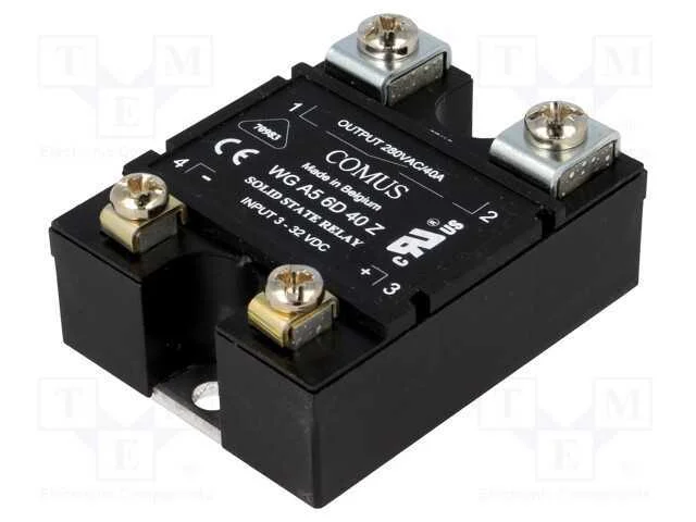 Rel&eacute;: Semicondutores, Ucoma: 3&divide;32vdc, 40a, 24&divide;280vac, -20&divide;80c