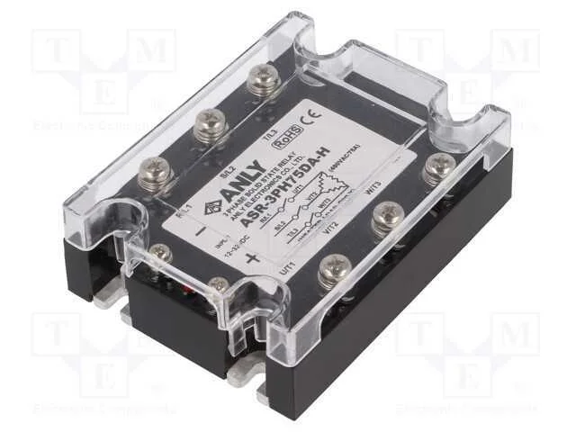 Rel&eacute;: Semicondutores, 75a, Ucom: 48&divide;480vac, 3-F&aacute;s.