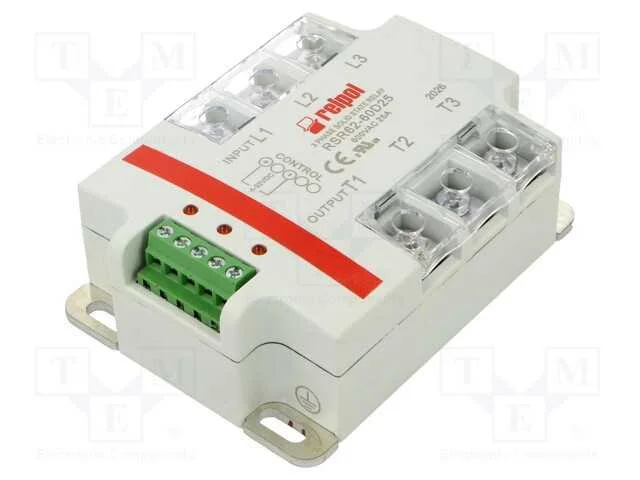 Rel&eacute;: Semicondutores, 25a, Ucom: 24&divide;660vac, 3-F&aacute;sico, S&eacute;rie: Rsr62
