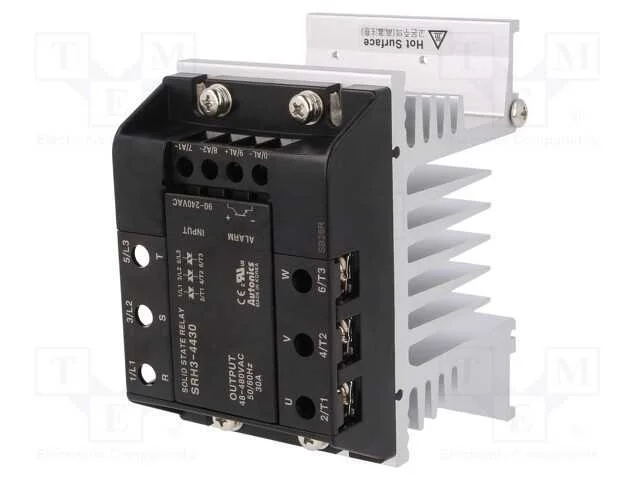 Rel&eacute;: semicondutores, 30A, Ucom: 48&divide;480VAC, 3-f&aacute;s.