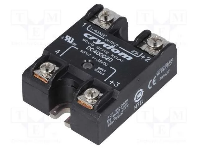 Rel&eacute;: Semicondutores, Ucoma: 4&divide;32vdc, 20a, 1&divide;400vdc, S&eacute;rie: Dc400