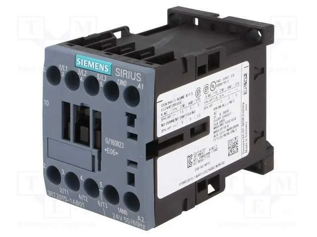 Contator: 3 polos, NO x3, Contatos auxiliares: NO.