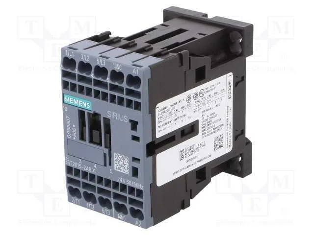 Contator: 3 polos, NO x3, Contatos auxiliares: NO.