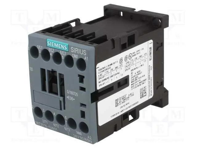 Contator: 3 polos, NO x3, Contatos auxiliares: NO.