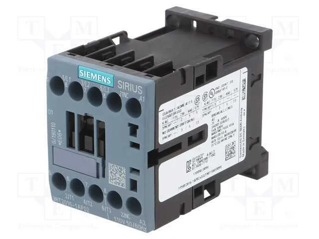 Contator: 3 polos, NO x3, Contatos auxiliares: NC.