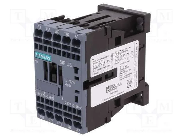 Contator: 3 polos, NO x3, Contatos auxiliares: NO.