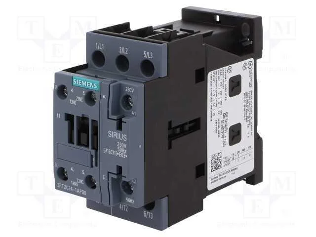 Contator: 3 Polos, No X3, Contatos Auxiliares: No + Nc, 230vac