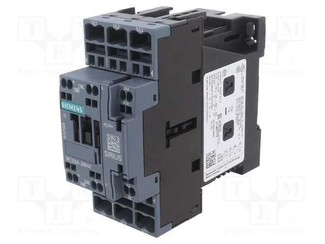 Contator: 3 polos, NO x3, Contatos auxiliares: NO.