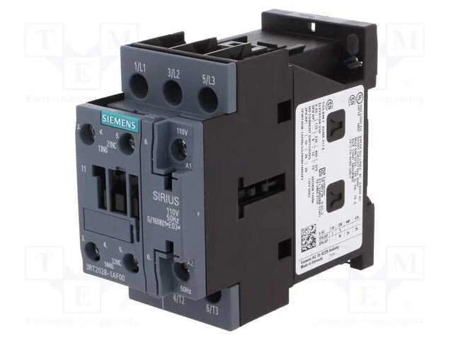 Contator: 3 polos, NO x3, Contatos auxiliares: NO.