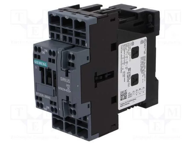 Contator: 3 polos, NO x3, Contatos auxiliares: NO.