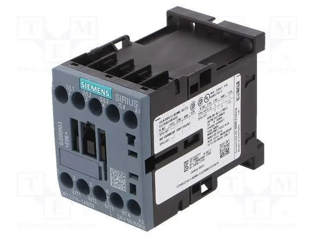 Contator: 4-de polo, NC x2 + NO x2, 24VDC, 16A, 3.