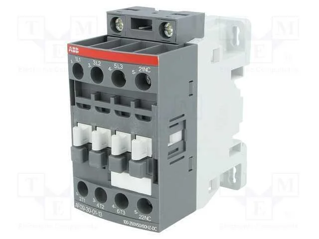 Contator: 3 polos, NO x3, Contatos auxiliares: NC.