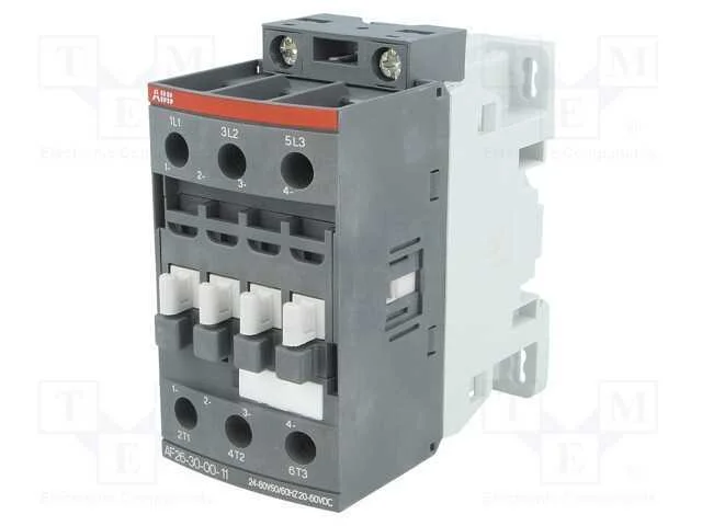 Contator: 3 polos, NO x3, 24&divide;60VAC, 20&divide;60VDC, 26A.